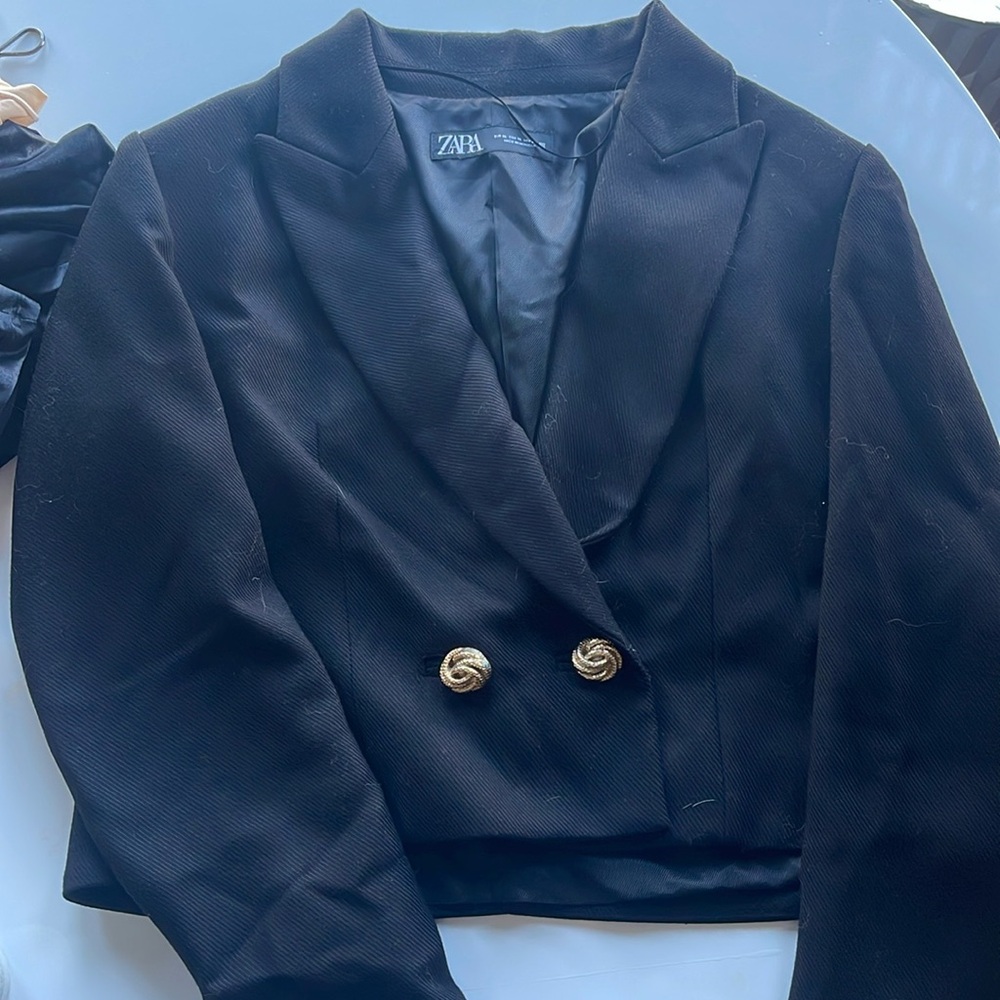 Zara crop blazer XL